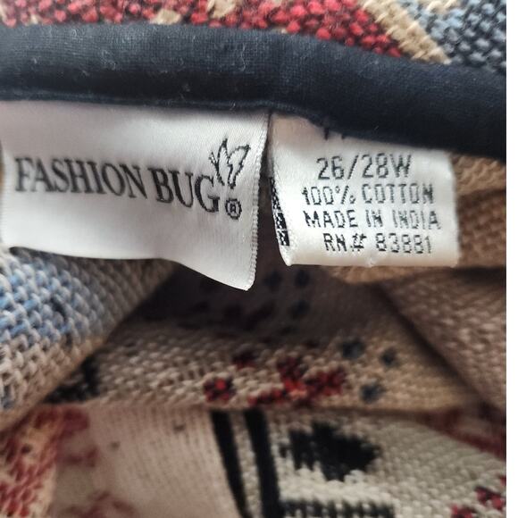 Fashion Bug Tapestry Jacket Women's 26/28W Southwest Aztec Open Front Boho VTG - Picture 5 of 6